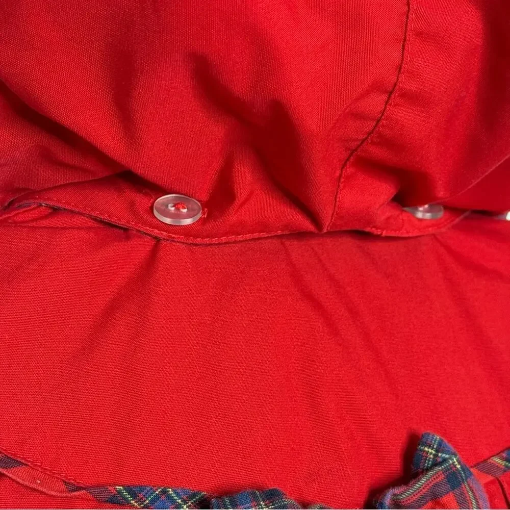 ROTHSCHILD Vintage Y2K Red Hooded Dress Coat Pleated Cape Lined Size 4
